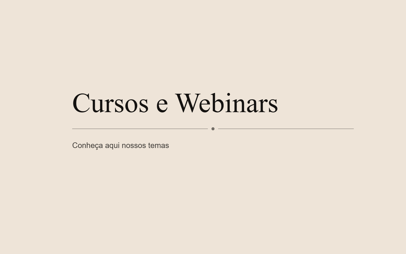 Cursos e Webinars